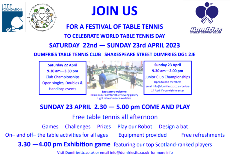 World Table Tennis Day (April 23rd)